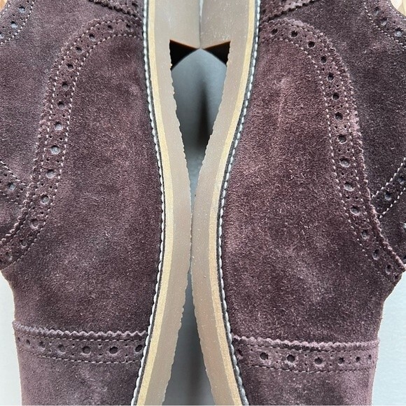 Mikekonos Brown Suede Lace Up Oxford Shoes Men’s Size 10.5 Preppy Dress Casual - Picture 3 of 14